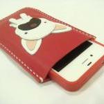 French Bull Dog Iphone Leather Case With Bumper..