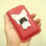 French Bull Dog Iphone Leather Case With Bumper..
