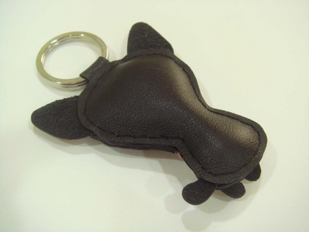 Andrea The Chihuahua Leather Keychain ( Black ) on Luulla