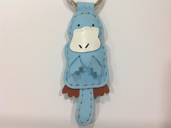 light blue platypus stuffed animal